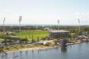 Lighting improving project at Sunshine Coast Stadium approaches completion
